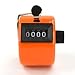 LORJE Orange Color Handheld Tally Counter 4 Digit Display for Lap/Sport/Coach/School/Event