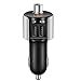 Safergo Wireless Hands-Free Bluetooth FM Transmitter & USB MP3 Play with 3.4A Dual USB Charging Ports &LED Display,Silver Gray