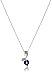 Amazon Essentials 10k White Gold Amethyst and Diamond Accent Leaf Heart Pendant Necklace and Earrings Jewelry Set, 18