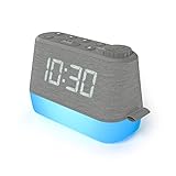 Digital Alarm Clock Radio with Sound Machine, LED