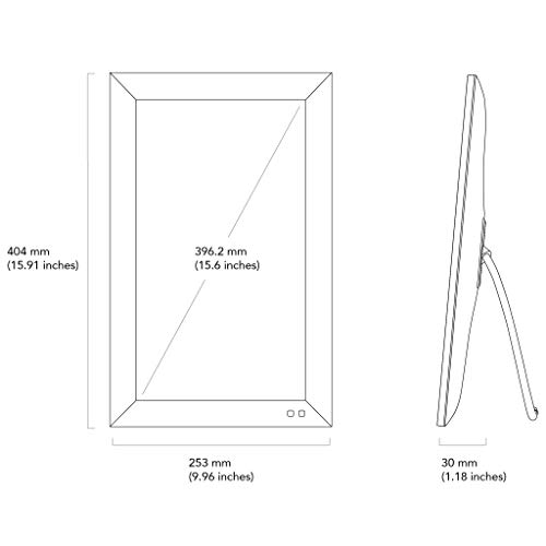 Nixplay 15.6 Inch Smart Digital Picture Frame Share Video Clips and Photos Instantly via App or E-Mail