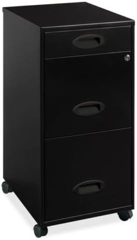 Mobile Vertical File Cabinet Black Home Office