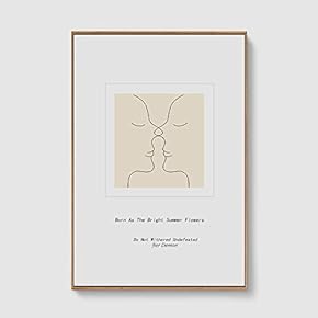 Framed Canvas Home Artwork Decoration Line Art Canvas Wall Art for Living Room, Bedroom - 16x24 inches