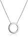 Amazon Collection Italian Sterling Silver Circle Necklace, 17.5