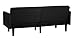 DHP Cortland Microfiber Futon Sofa with Storage Pockets - Black