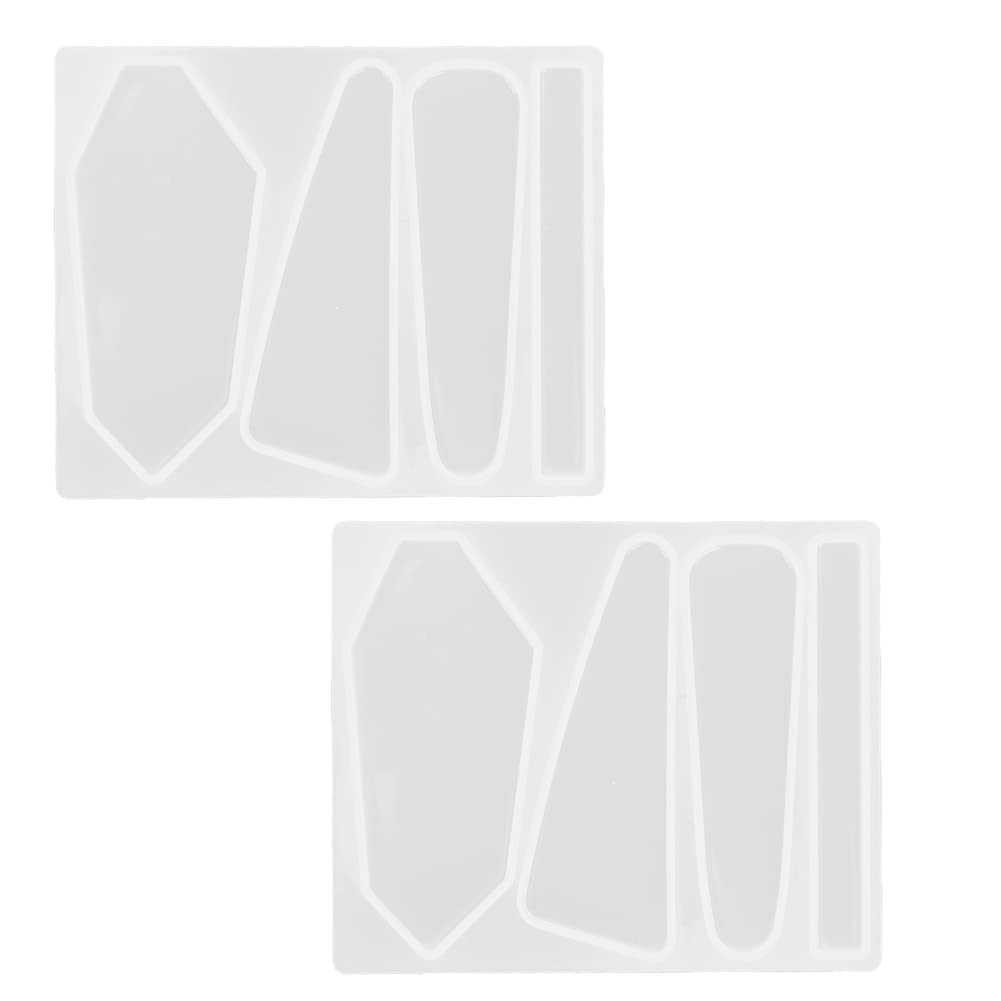2Pcs Silicone Resin Molds for Hair Clip Making Silicone Casting Tools for Epoxy Resin Art, Kids Girl Women DIY Barrette Pendant Keychain(Model B)