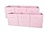 Premium Storage Cube - Fabric Basket Bins - Organize Your Closet, Bedroom & Nursery (Pink Set of 6)