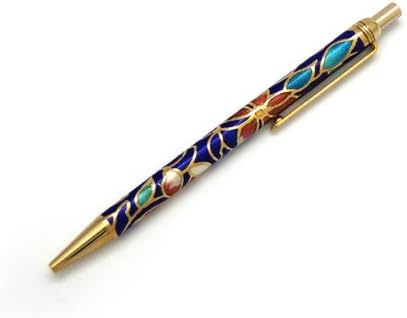 Amazon Japaneseエナメル手作りando Cloisonne Ballpen ブルー ペン 文房具 オフィス用品