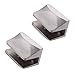 KES Glass Shelf Brackets, Wooden/Tempered Glass Clamp Wall Mount 2 Pack Adjustable SUS 304 Stainless Steel, Brushed Finish, HSB200-2-P2