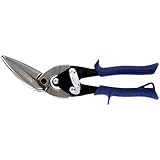 MIDWEST Power Cutters Long Cut Snip - Straight Cut Offset Tin Cutting Shears with Forged Blade & KUSH'N-POWER Comfort Grips - MWT-6516