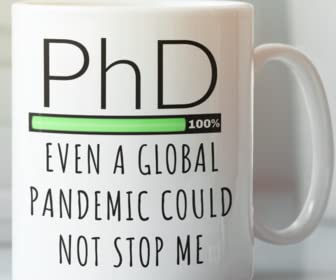 PhD Graduation Coffee Mug For Women, White Ceramic, 11oz, Personalized