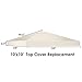 Tangkula 9.8' x 9.8' Canopy Cover Outdoor Patio Gazebo Replacement Top Cover Wedding Party Event Tent Cover Heavy Duty Durable Waterproof Sun Snow Rain Shelter 1-Tier or 2-Tier 3 Color (1-Tier, Beige)