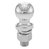 CURT 40037 Chrome Trailer Hitch Ball, 7,500 lbs., 2-Inch Diameter Tow Ball with 1-Inch x 2-1/8-Inch Shank