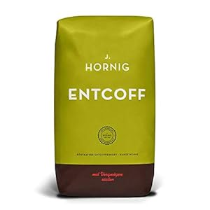 J. Hornig Kaffeebohnen Entkoffeiniert, Entcoff, 500g, mildes und reichhaltiges Aroma, für Vollautomaten…