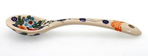 Classic-Polish-Pottery-Hand-Painted-Stoneware-Ceramic-Sugar-Serving-Spoon-064-U-097-U-099 Classic Polish Pottery Hand Painted Stoneware, Ceramic Sugar Serving Spoon, 064-U-097 (U-099)