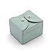 Vlando Small Travel Jewelry Box Organizer for Jewelries Necklaces Rings Earrings Necklace Sorting Storage, Aqua Green