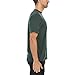 100% Merino Wool Men's Lightweight T-Shirt - Crew Neck Short Sleeve Shirt - Forest Green - Large