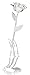 ZJchao Shaped Acrylic Rose Display Stand, Single Real Rose Flower or 24K Artificial Flower Transparent Base Rose Shelf Support Room Decoration(Shaped)