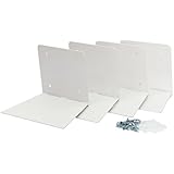 STORAGE MANIAC 4-Pack Large Rustless Invisible Floating Bookshelf, Heavy-duty Book Organizer, White