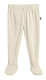 City Threads Unisex Baby Footed Pants 100% Certified Organic Cotton for Newborn and Infants, Oatmeal, 18/24m