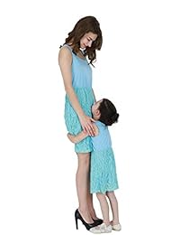 YMING Vestidos de mamá e hija a juego Trajes de padres e hijos
