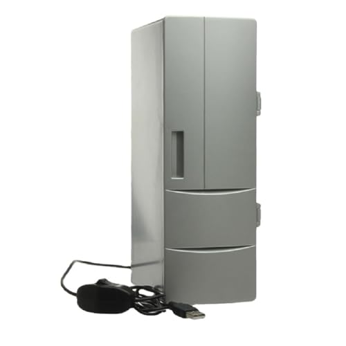 SUPER FOREST Portable Cooler and Warmer Personal Refrigerator,Mini Fridge, Mini Refrigerator USB Portable Heat Preservation and Cold Storage Dual Use Refrigerator, for Beer Juice Milk Coffee