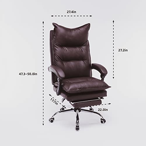 YOLENY Big and Tall Office Chair with Foot Rest, HeightAdjustable