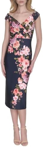 eliza j off-the-shoulder 3d floral-sleeve scuba crepe evening dress heyjennyhay on LTK