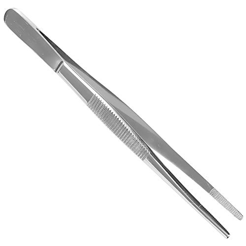 MABIS Stainless Steel Tweezers, Thumb Dressing Forceps, Serrated Forceps, Silver - //medicalbooks.filipinodoctors.org