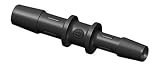 Eldon James C5-4BN Automotive Black Nylon Reduction Coupler, 5/16" Hose Barb to 1/4" Hose Barb (Pack of 10)