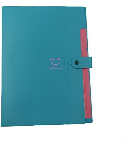 Creative multi-layer A4 PP color Printing Folder File bag Organ bag Briefcase A4 Expanding File Folder Plastic Pocket Folder (dark green)