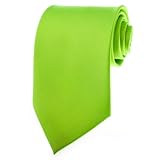 TopTie Mens Necktie Solid Color Green Ties, Formal Neck ties, Gift Ideas