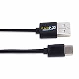 ReadyPlug USB Type-C Charging Cable for: 66 Audio BTS Pro Headphones (Black, 3 Feet)