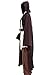 Fancycosplay Jedi Robe Cosplay Costume Set Brown with White Outfit Halloween with Belt and Pocket (XXL)