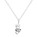 ONE A DAY Power Necklace Sterling Silver Plated Monkey Cute 3D Animal Necklace Pendant Charm for Women Girls Kids