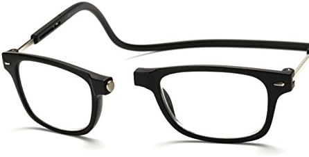 Click Magnetic Reading Glasses Adjustable Front Connect Reader Black 300