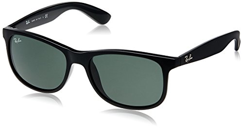 Ray-Ban Andy RB4202 606971 Non-Polarized Sunglasses, Matte Black/Dark Green,55mm