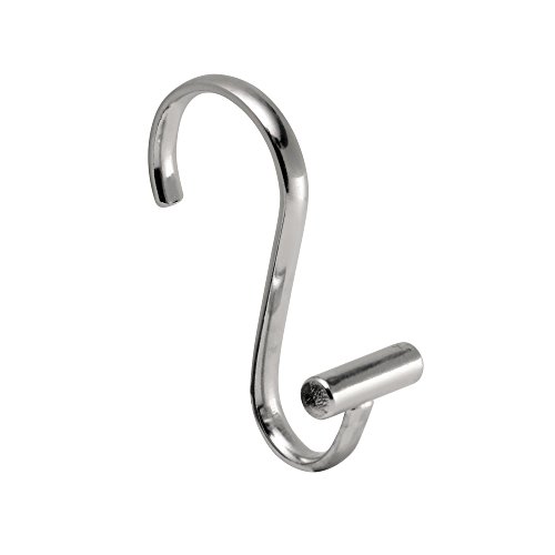 iDesign Metal TBar Shower Curtain Hooks, Set of 12, Chrome, 12 Count