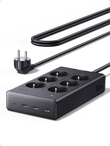 UGREEN Steckdosenleiste mit USB, 10-in-1 Mehrfachsteckdose mit Schalter, 20W Schnellladen USB C, 3680W Steckdosenwürfel mit Überspannungsschutz, Gesamtlänge 1,5 m, für Schreibtische, Büros thumbnail 1