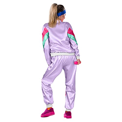 Premium Tracksuit 80s & 90s Retro I Assianzug I Costume I Gangster I Prolet I Bad Taste I Assi I Men I Women I Slogan I Carnival I Fasching (Purple I Green I Pink, L), Purple I Green I Pink, One size