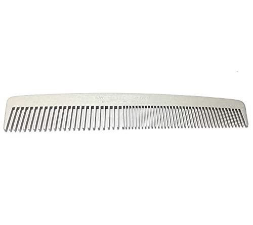 Swedish Crown Aluminium Pocket Comb - 13 cm Anti-Static Metal Comb for Men's Beard & Hair (2205 A)