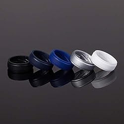 ThunderFit Silicone Wedding Rings for Men, Airflow