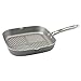 Farberware Specialties Nonstick Square Griddle / Grill Pan with Spout - 11 Inch, Platinum