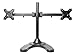 MonMount Dual LCD Freestanding Monitor Stand Up to 24-Inch, Black (LCD-6460B), Standard