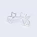 SmallDragon Girl's 925 Sterling Silver Earrings Cute Little Cat Sterling Silver Earrings Animals