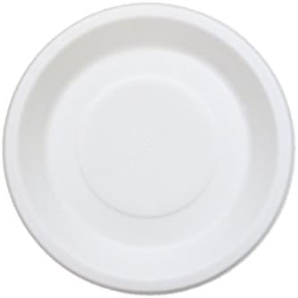 Nature First Eco friendly Disposable Paper Pulp Plate, 7 Inch, White - Pack of 50
