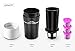 Ohuhu Pour Over Coffee Maker, 2 Cup Capacity, Black, Portable, Modern Design, Perfect for Home, Office, Camping, Includes Coffee Filter and Milk Frother