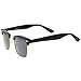 zeroUV Premium Half Frame Horn Rimmed Sunglasses with Metal Rivets