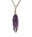 J.Fée Amethyst Chakra Pendant Necklace Gold Plated Jewelry for Women Christmas Anniversary Birthday Gift for Wife Girlfriend Handmade Diy Necklace Healing Gemstone Boho Jewelry Gifts for Her