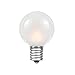 Novelty Lights 25 Pack G30 Outdoor Globe Replacement Bulbs, Frosted White, C7/E12 Candelabra Base, 5 Watt